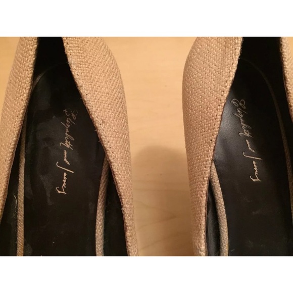 ELIZABETH & JAMES WOVEN SNAKE PRINT HEEL PUMPS 9 - Picture 8 of 8